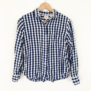 Levi's Blue and White Gingham Button-Down Shirt - Women's